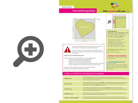 Product Bild veranstaltungsplakat_auf_hohlkammerplatte_in_herz-form_konturgefr__st___einseitig_4_0-farbig_bedruckt