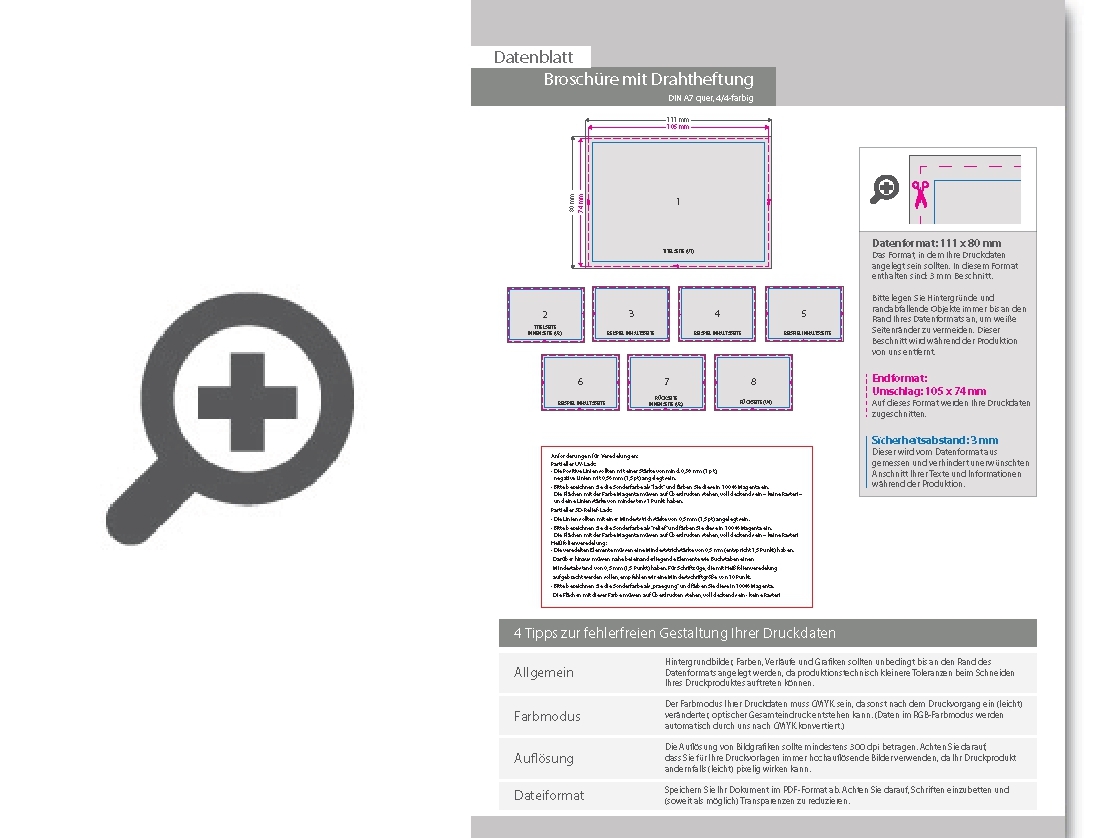 Product Bild brosch__re_mit_drahtheftung__endformat_din_a7_quer__92-seitig