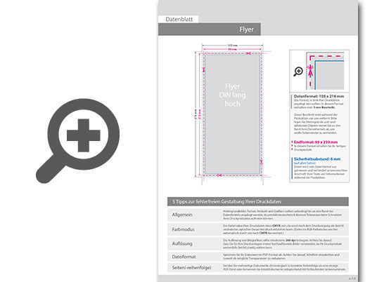 Product Bild flyer_din_lang_(9_9_cm_x_21_0_cm)__einseitig_bedruckt