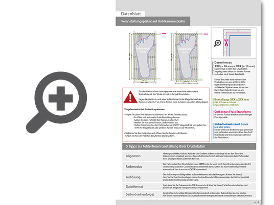 Product Bild veranstaltungsplakat_auf_hohlkammerplatte_in_fu__abdruck-form_konturgefr__st___beidseitig_4_4-farbig_bedruckt
